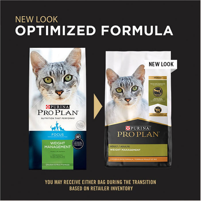 Purina Pro Plan Weight Management Chicken & Rice Formula Adult Dry Cat Food - Image 2
