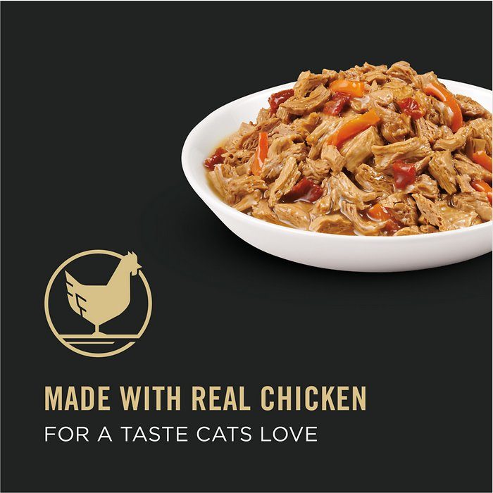 Purina Pro Plan White Meat Chicken & Vegetable in Gravy Entree Adult Wet Cat Food, 3 oz, Case of 24 - Image 2