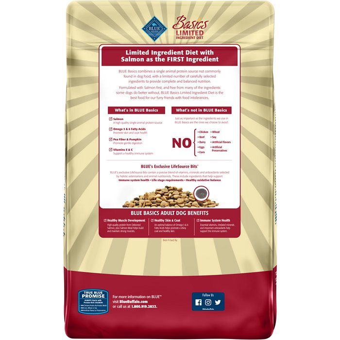 Blue Buffalo Basics Salmon & Potato Recipe Adult Dry Dog Food - Image 2