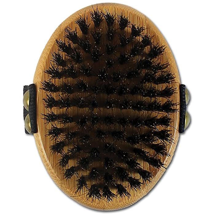 Bamboo Groom Palm Brush with Boar Bristles for Pets - Image 1