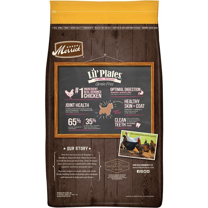 Merrick Lil' Plates Grain Free Real Chicken + Sweet Potato Recipe Small Breed Adult Dry Dog Food - Image 2
