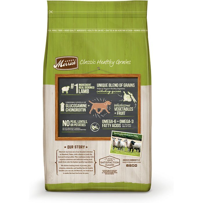 Merrick Classic Healthy Grains Real Lamb + Brown Rice Recipe with Ancient Grains Adult Dry Dog Food - Image 3