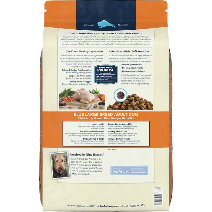 Blue Buffalo Life Protection Formula Chicken & Brown Rice Recipe Large Breed Adult Dry Dog Food - Image 2
