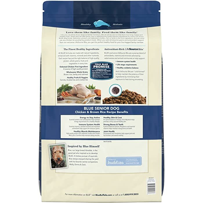 Blue Buffalo Life Protection Formula Chicken & Brown Rice Recipe Senior Dry Dog Food - Image 2