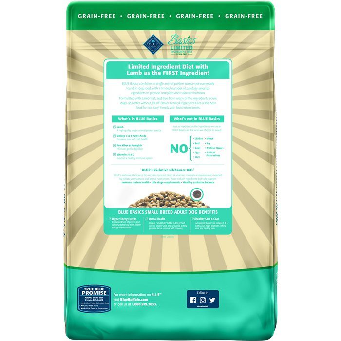 Blue Buffalo Basics Grain-Free Lamb & Potato Recipe Small Breed Adult Dry Dog Food - Image 2