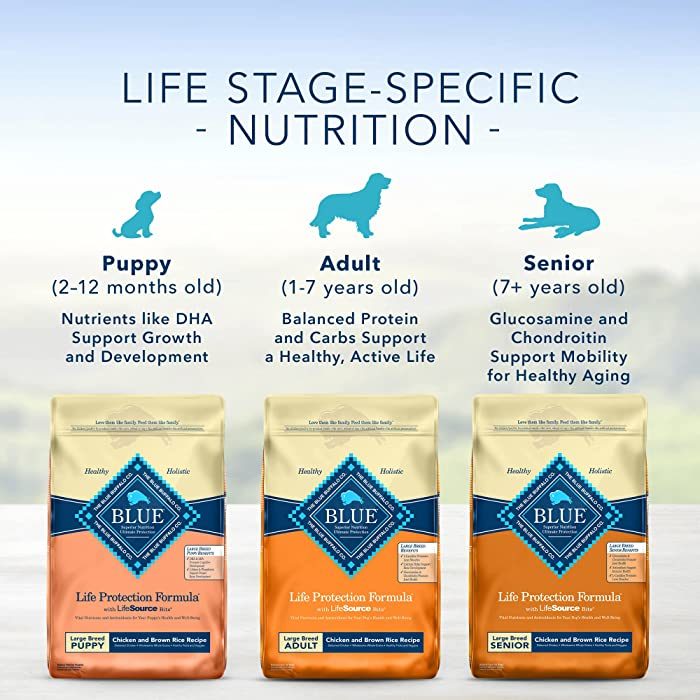 Blue Buffalo Life Protection Formula Chicken & Brown Rice Recipe Large Breed Senior Dry Dog Food, 30-lb bag - Image 9